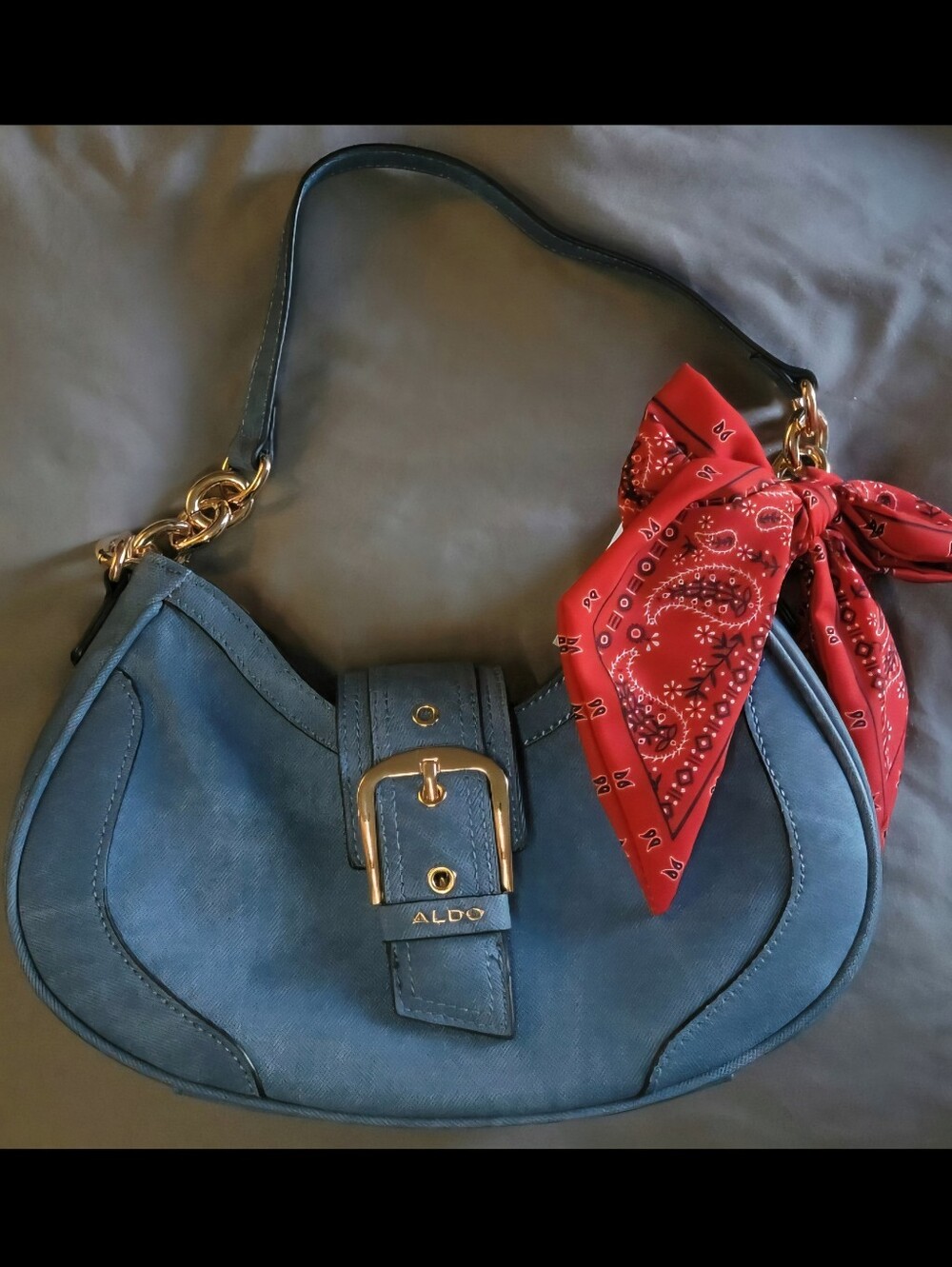 ALDO Evena Blue Denim Hobo Bag NWT